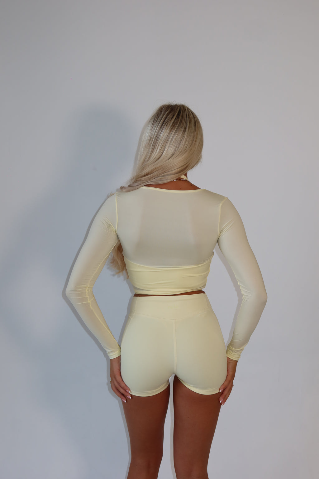 Butter Yellow Slinky Wrap Top