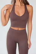 Sculpt Chocolate Vest Top