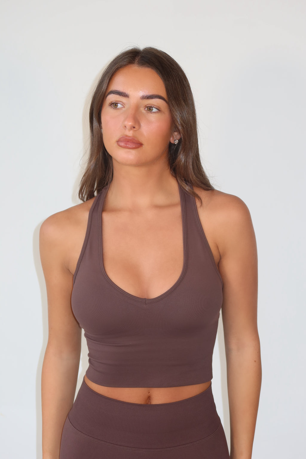 Sculpt Chocolate Vest Top