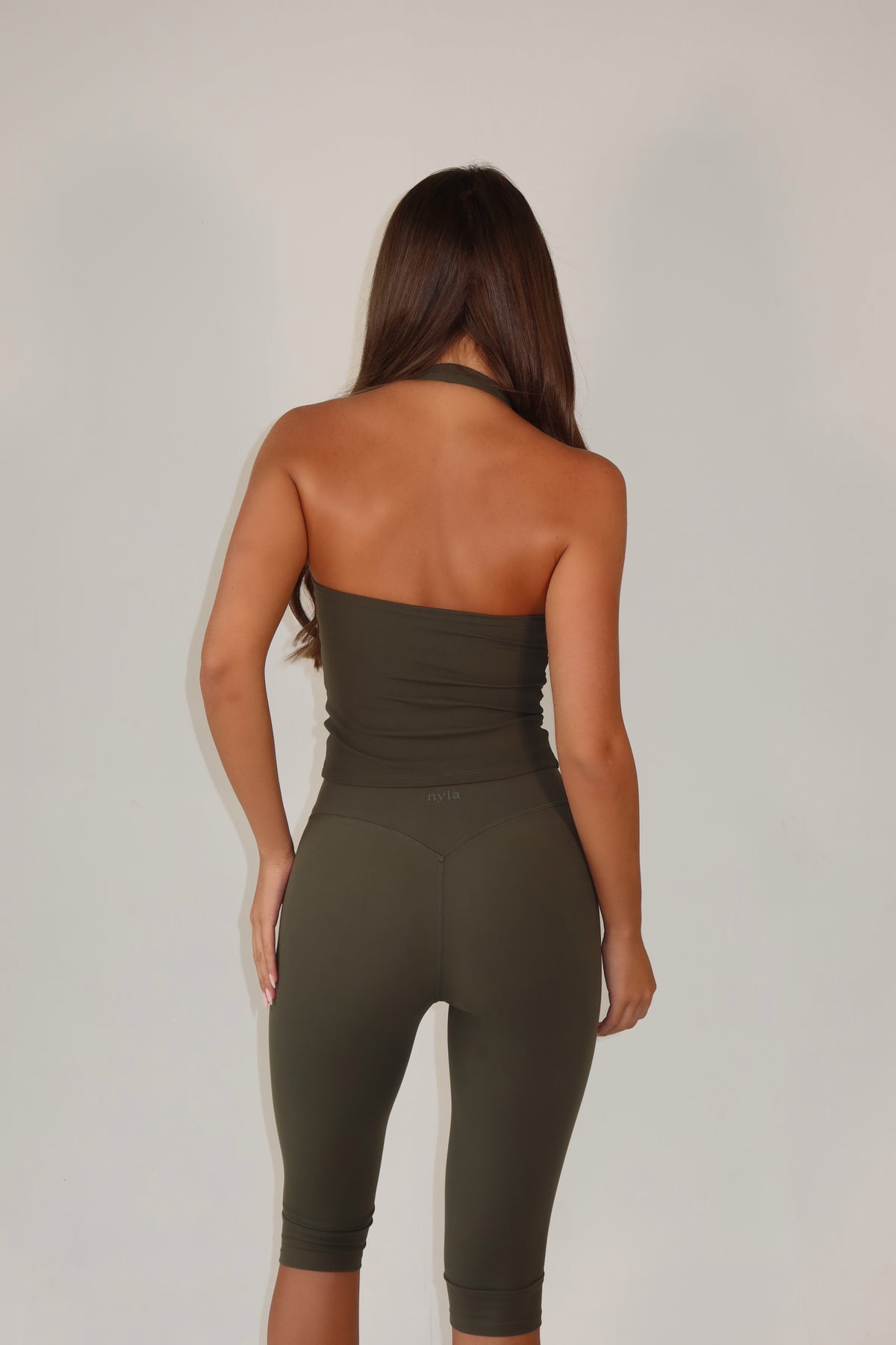 Khaki Cross Over Halter