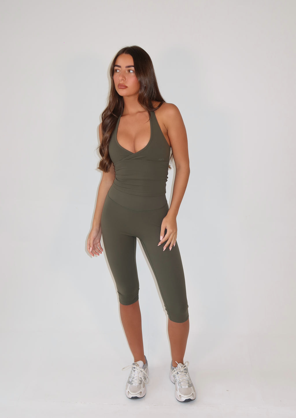 Khaki Cross Over Halter