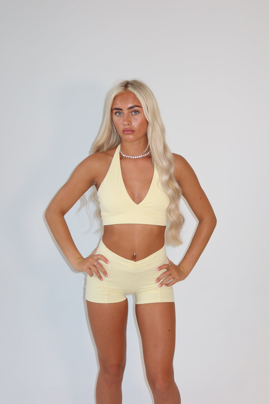 Butter Yellow Halter Neck Bralette