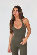 Khaki Cross Over Halter