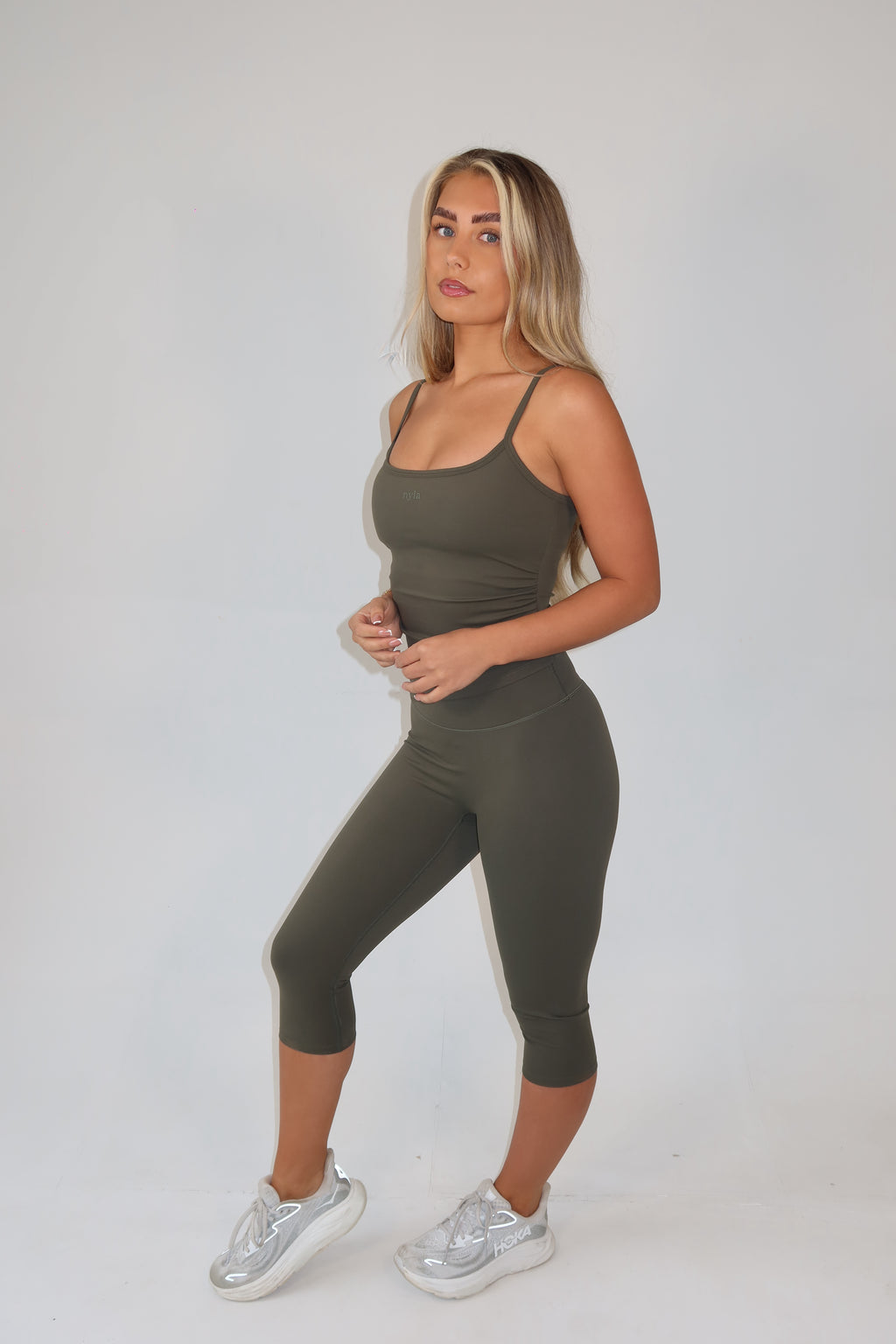 Khaki Strappy Vest Top